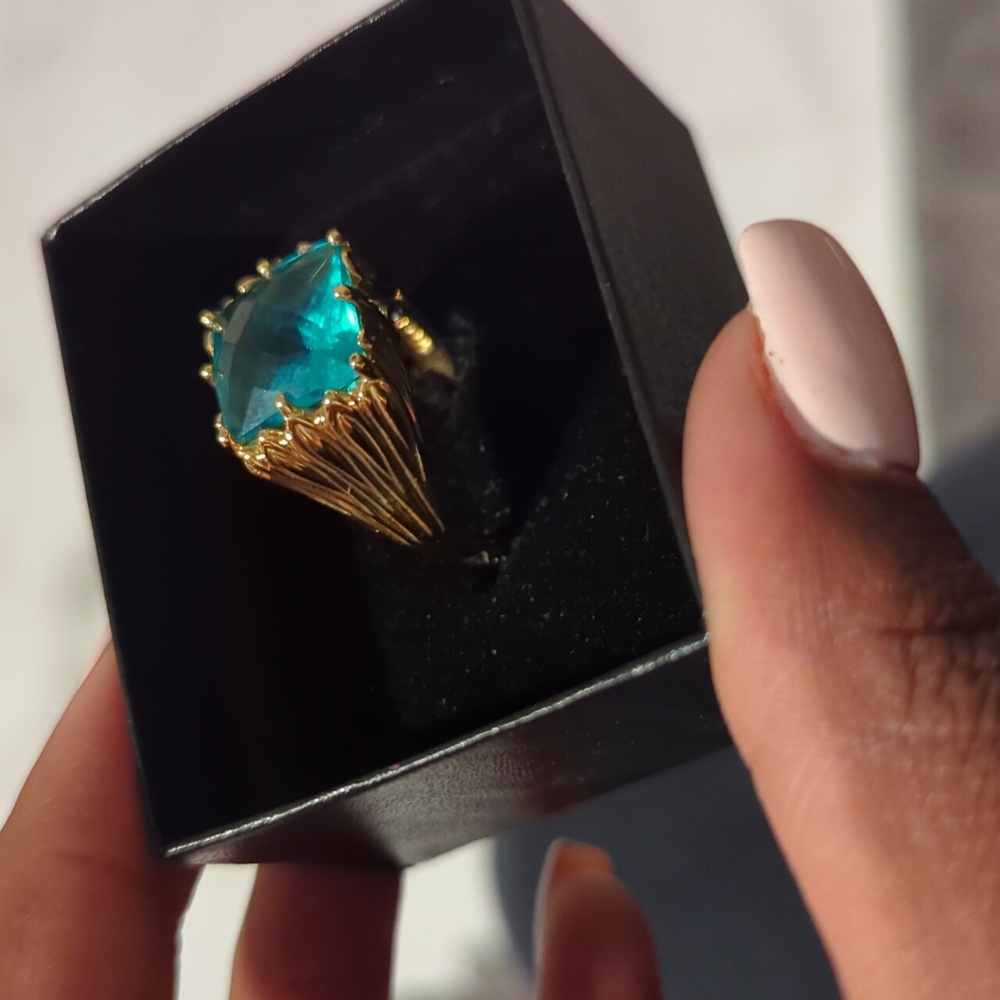 Sterling silver gold tone ring
